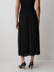 RW&CO High-Rise Flare Midi Skirt