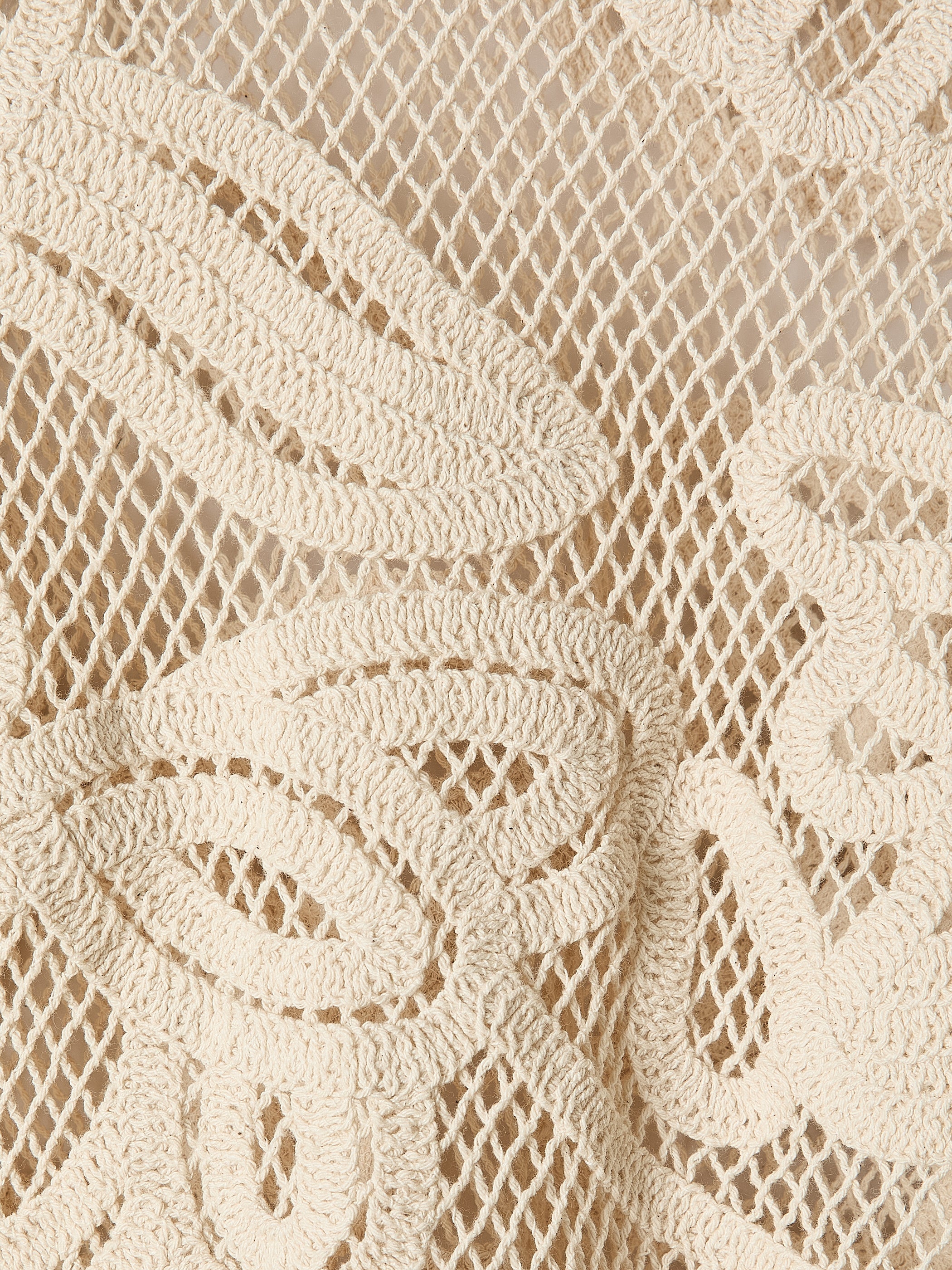 RW&CO Long-Sleeve Crew-Neck Top with Crochet Details