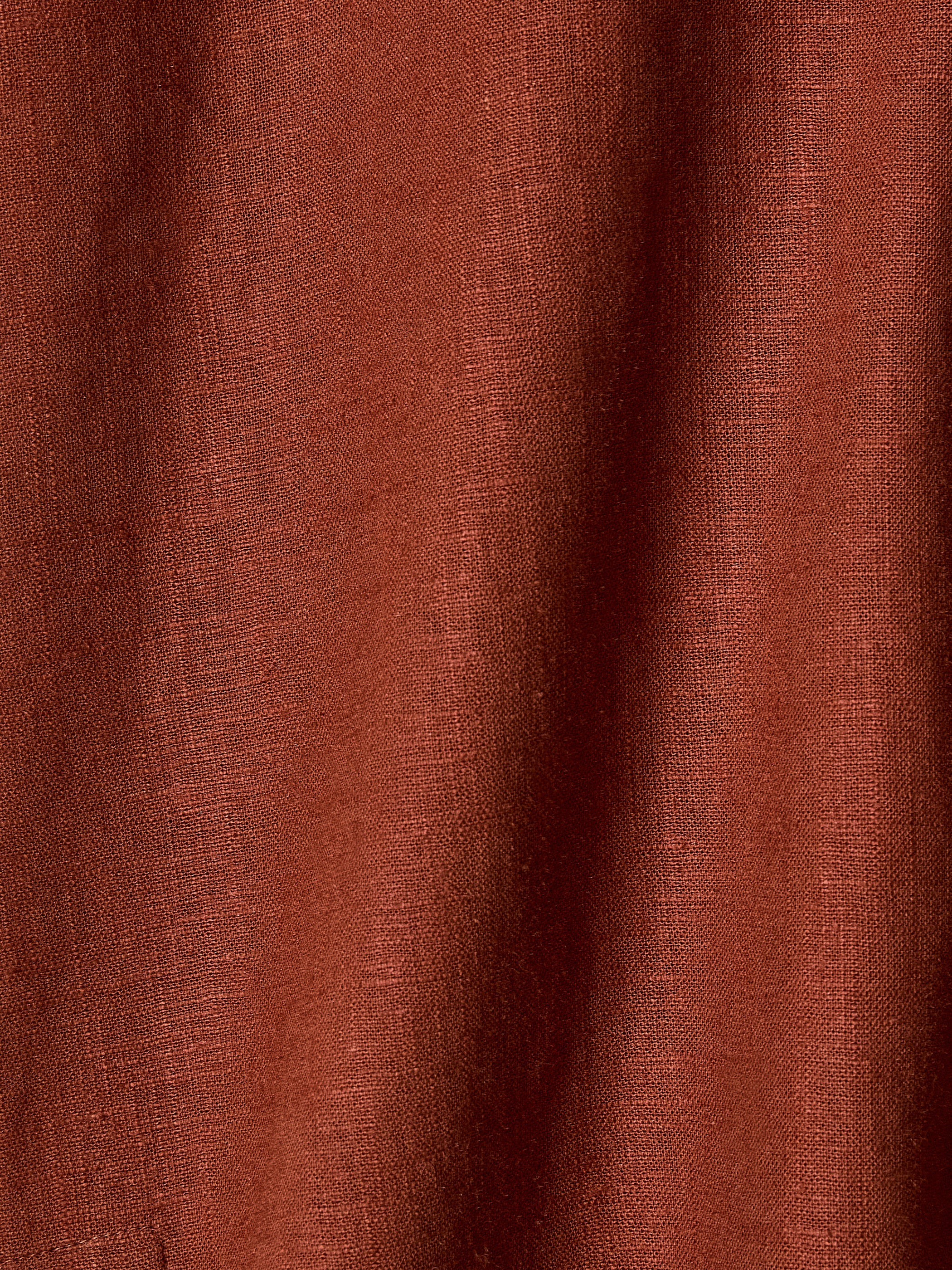 RW&CO Linen-Blend Extended-Sleeve Blouse with Shirt Collar