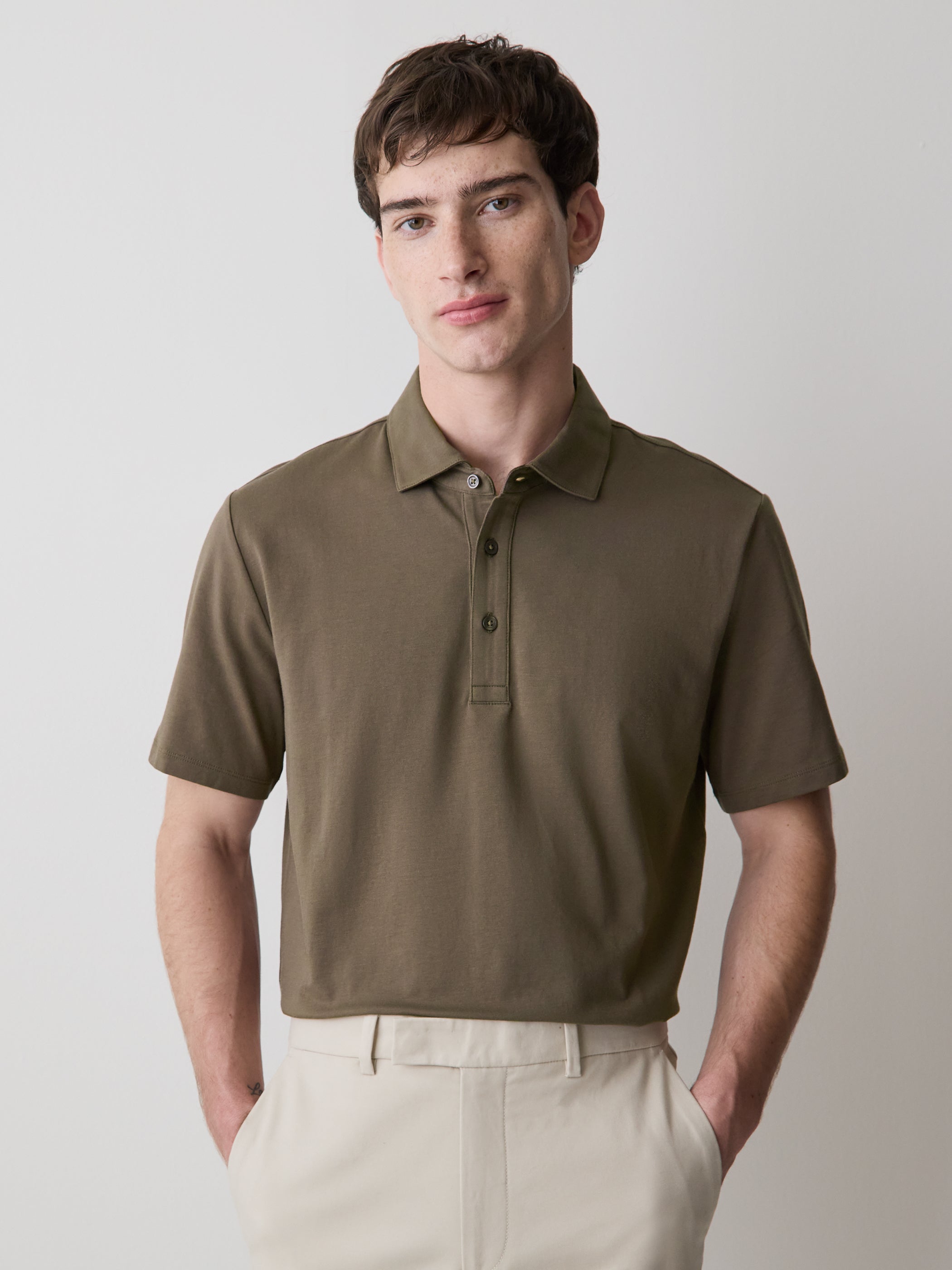 RW&CO Short-Sleeve Supima (R) Cotton Polo