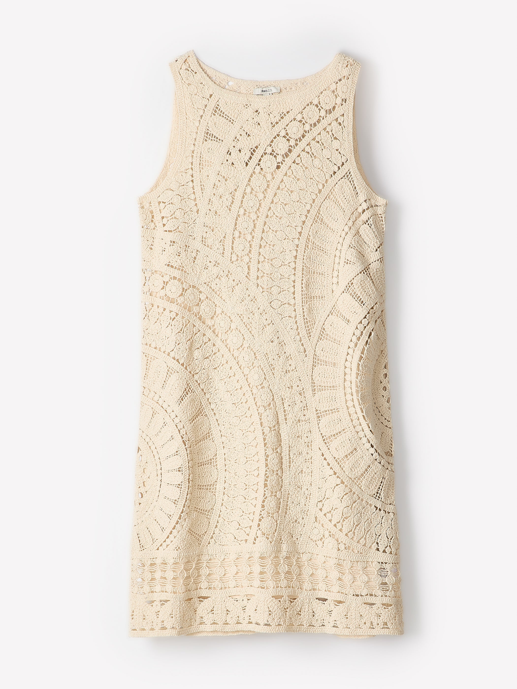RW&CO Sleeveless Crochet Mini Dress