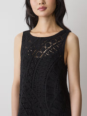 RW&CO Sleeveless Crochet Mini Dress