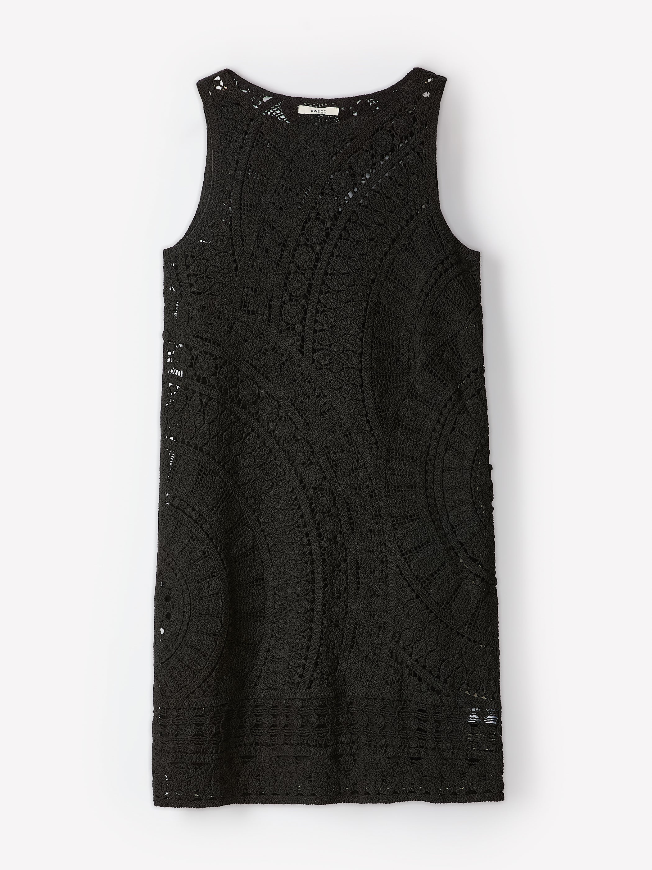 RW&CO Sleeveless Crochet Mini Dress