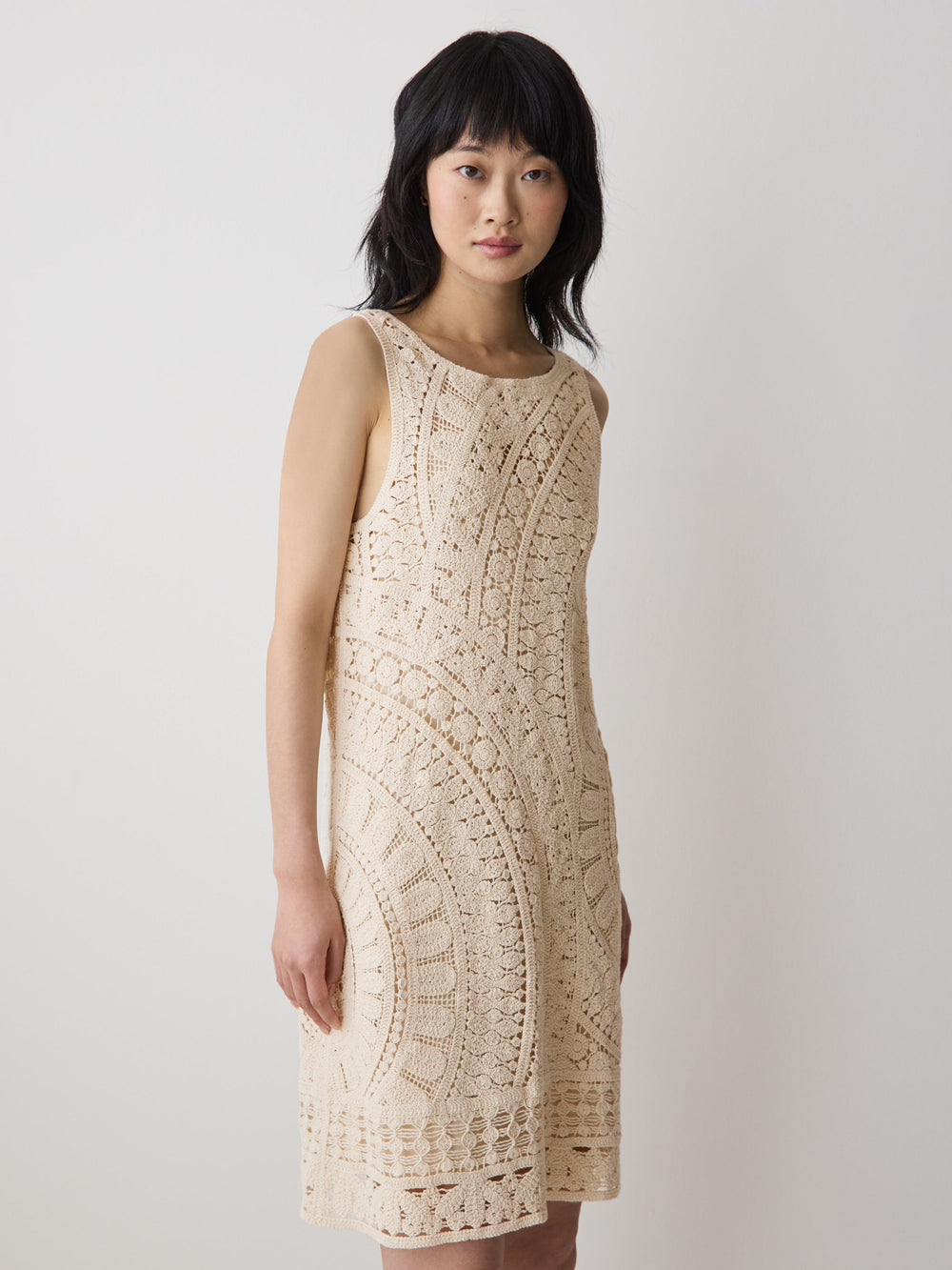 RW&CO Sleeveless Crochet Mini Dress