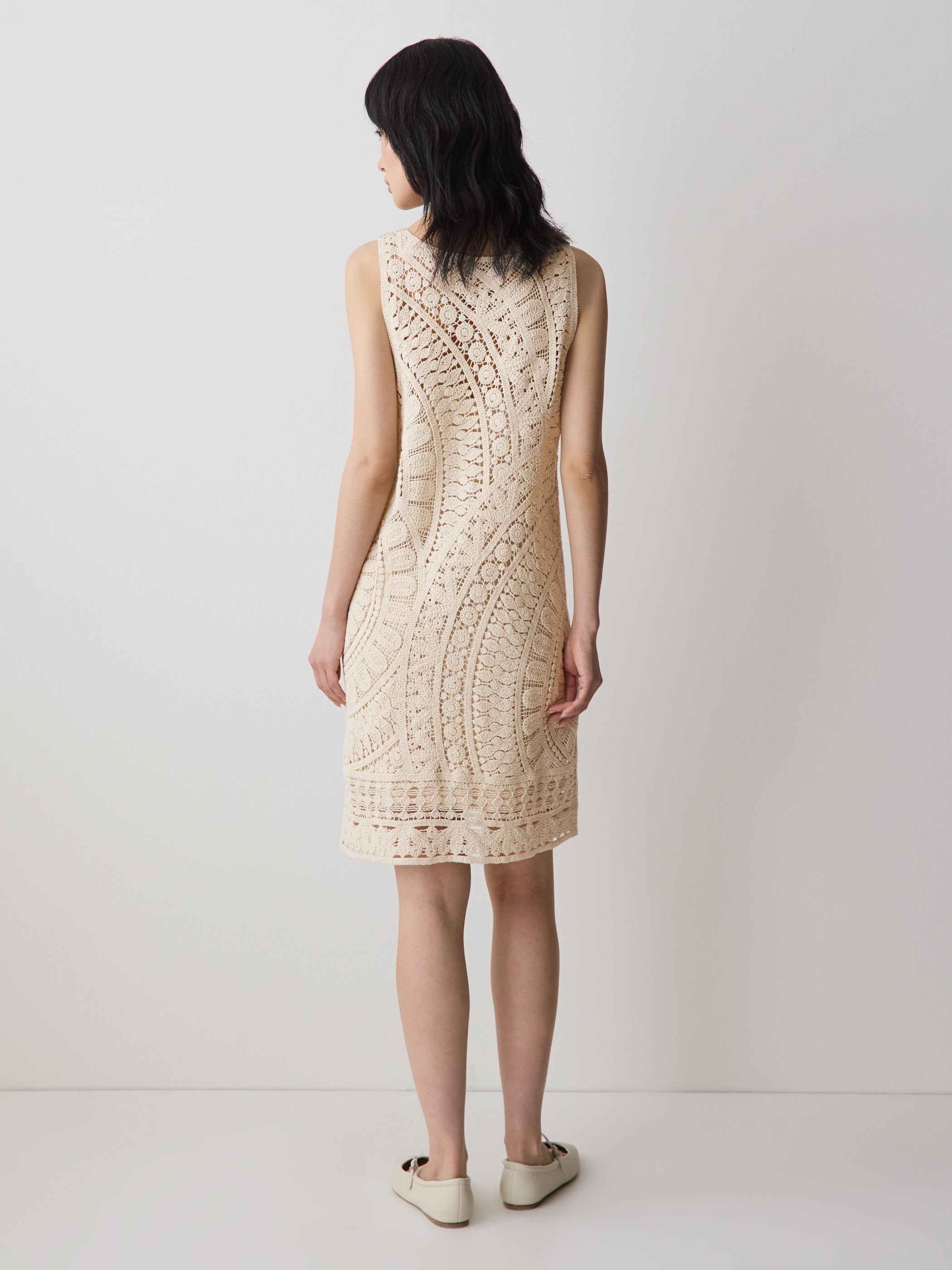 RW&CO Sleeveless Crochet Mini Dress