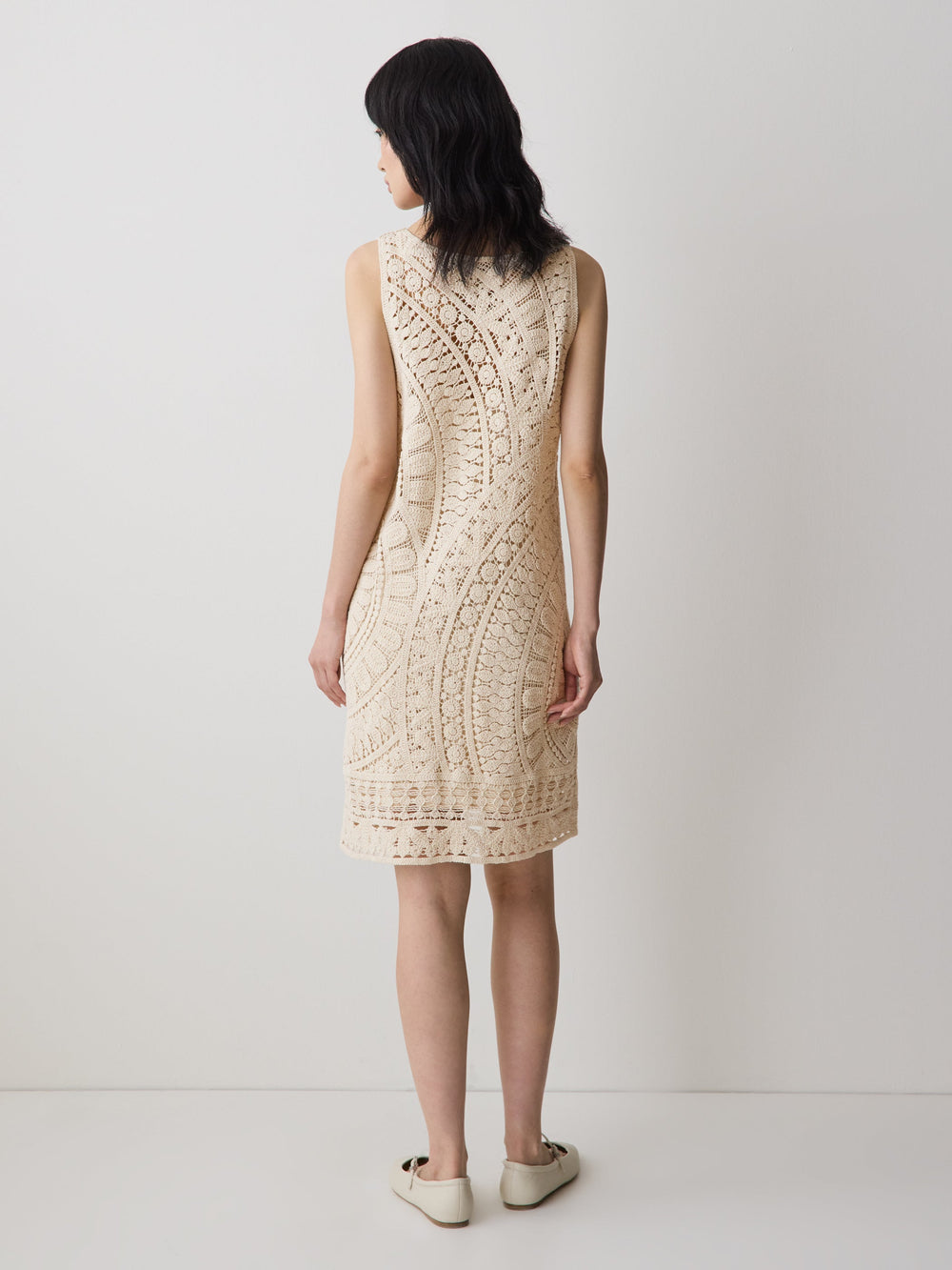 RW&CO Sleeveless Crochet Mini Dress