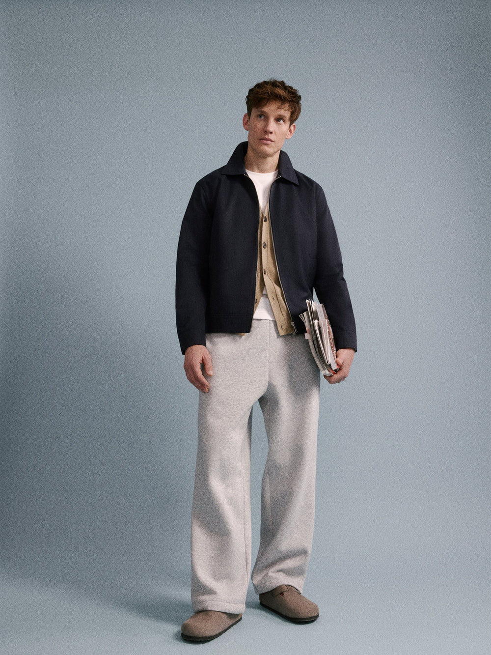 RW&CO Wide-Leg Fleece Jogger Pants