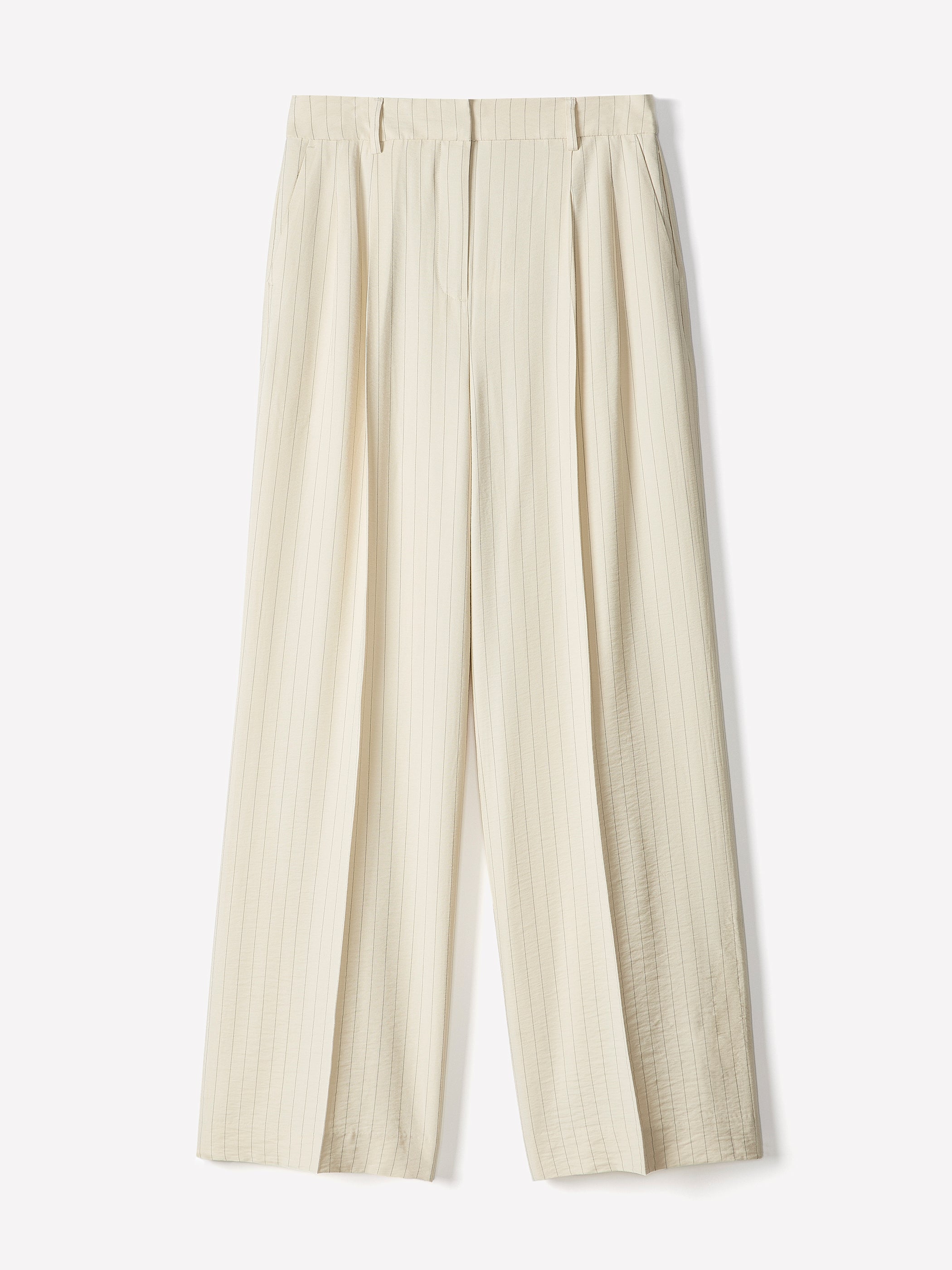 RW&CO Striped High-Rise Wide-Leg Fluid Pant