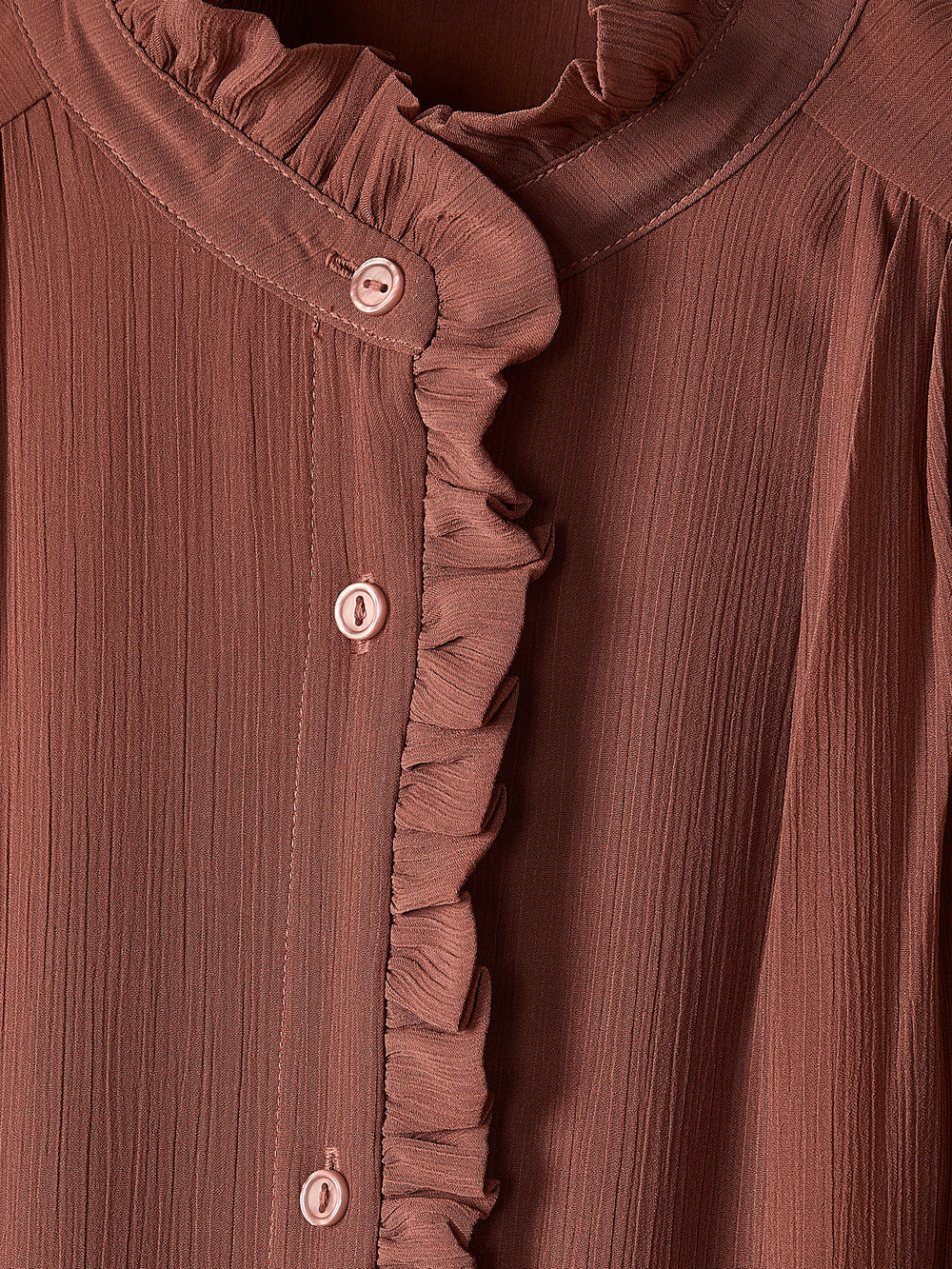 RW&CO Long-Sleeve Mock-Neck Buttoned-Down Midi Dress