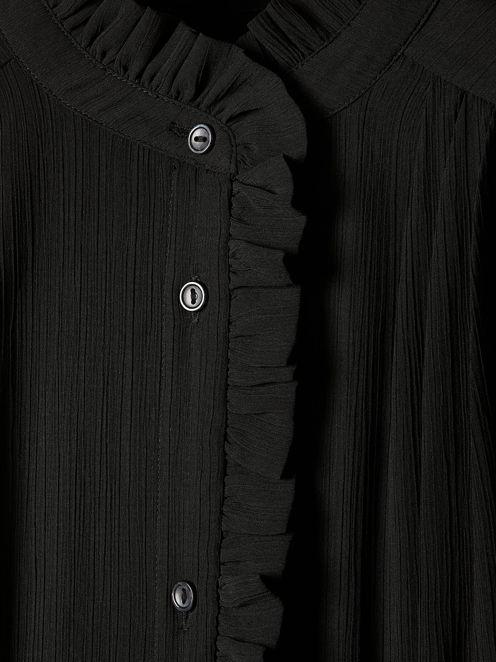 RW&CO Long-Sleeve Mock-Neck Buttoned-Down Midi Dress