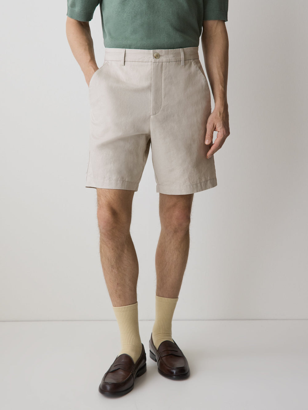 RW&CO Linen-Blend Shorts