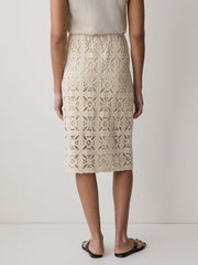 RW&CO Straight Crochet Midi Skirt