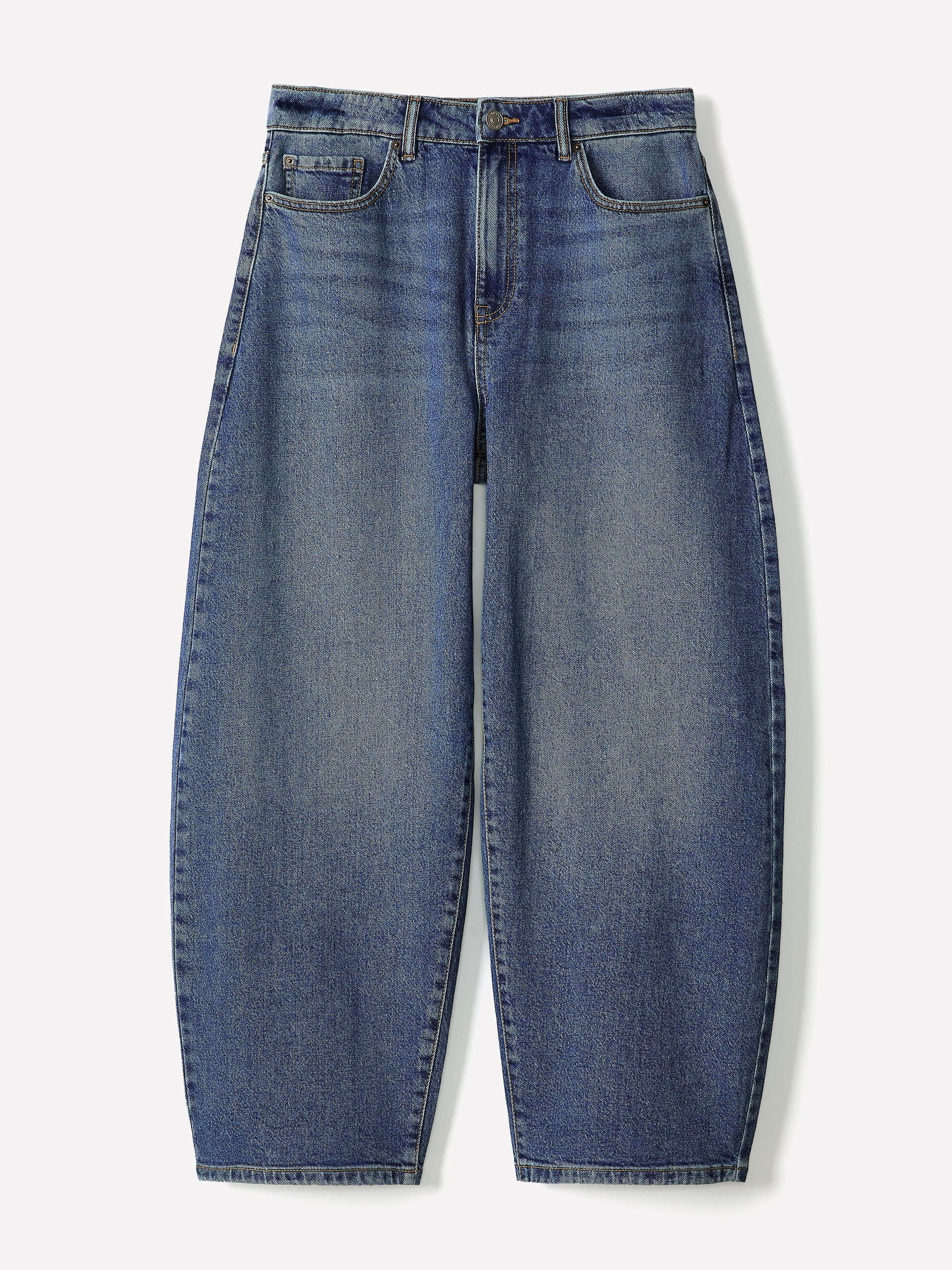RW&CO High-Rise Barrel Jeans