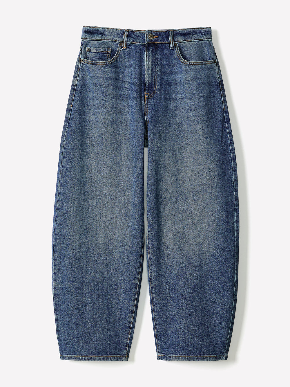RW&CO High-Rise Barrel Jeans