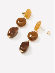 RW&CO Earrings with Resin-Stone Pendants