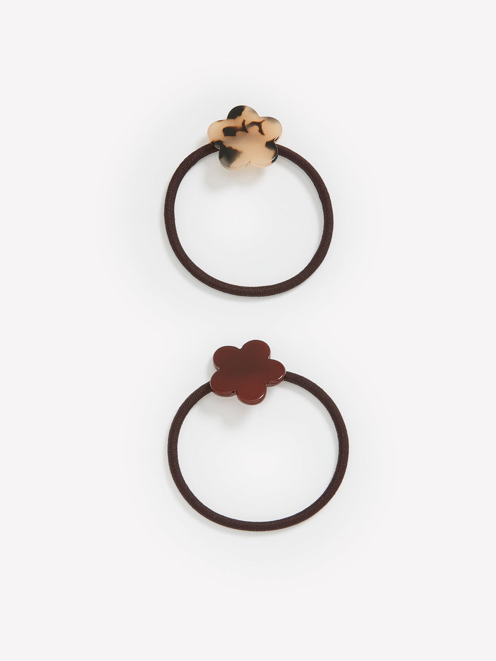 RW&CO Hair Elastics with Acrylic Flower - Set of 2