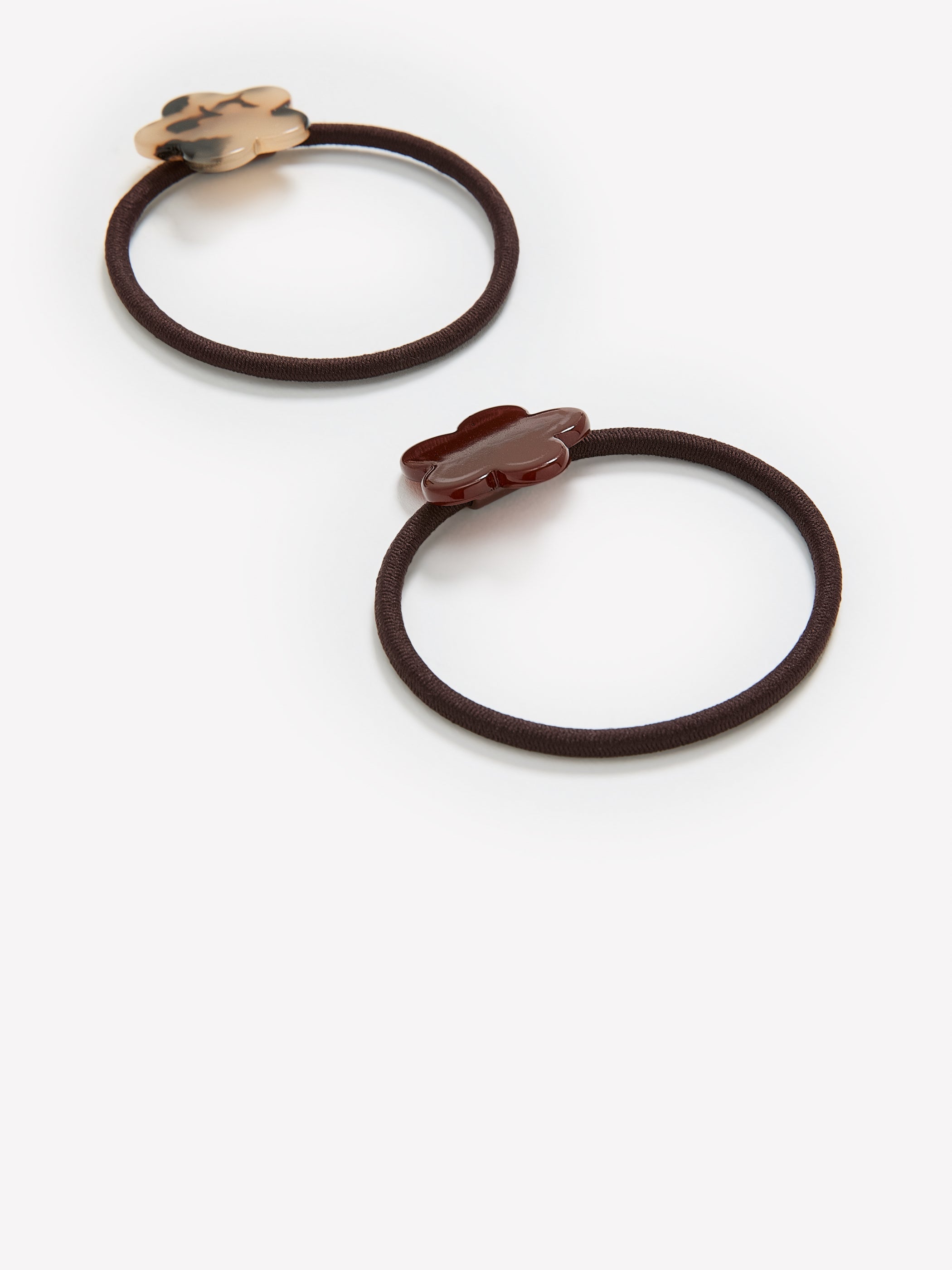 RW&CO Hair Elastics with Acrylic Flower - Set of 2
