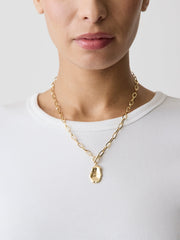 RW&CO Stainless Steel Necklace with Organic Pendant