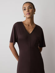 RW&CO Short-Sleeve V-Neck Midi Dress