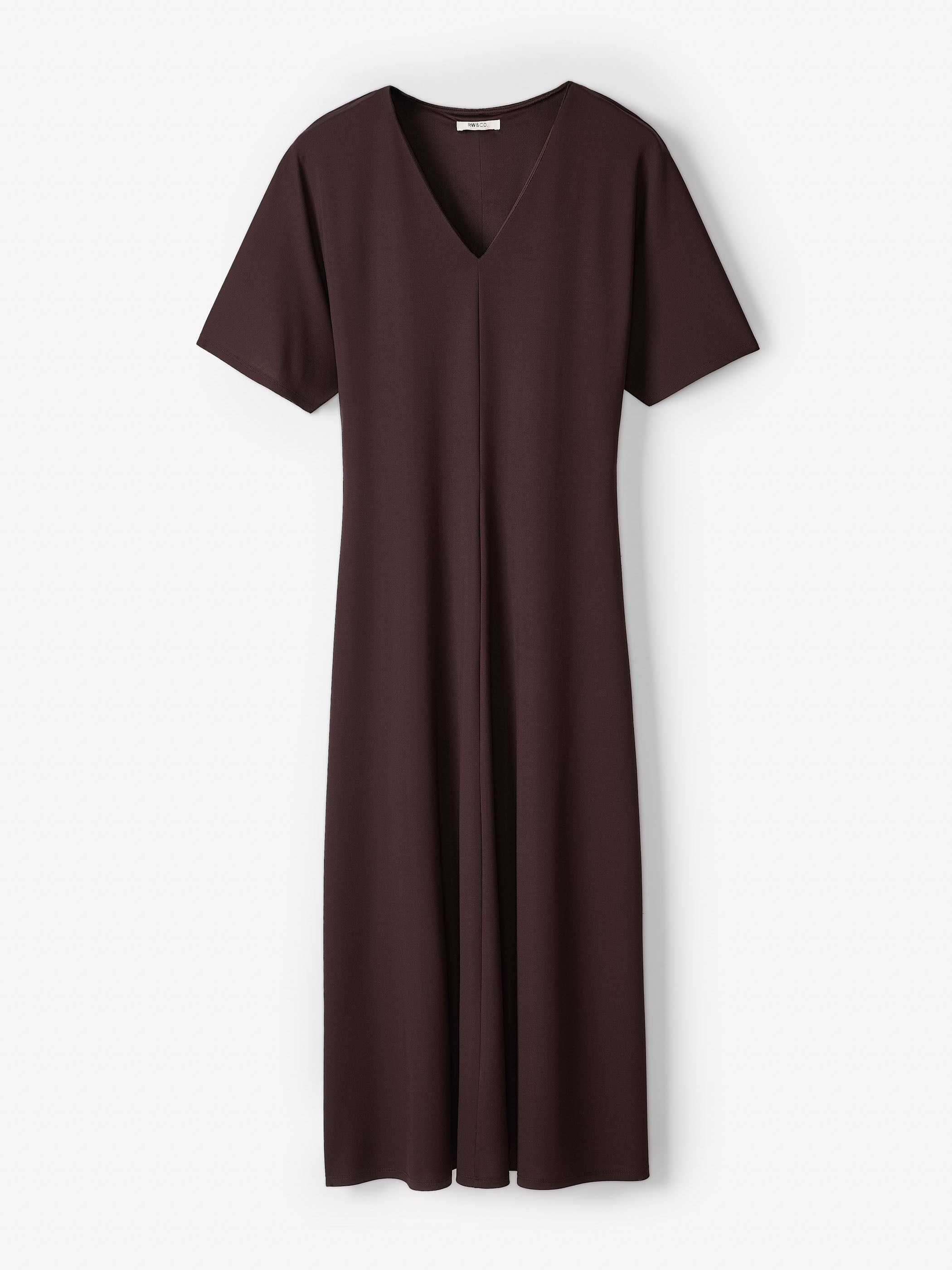 RW&CO Short-Sleeve V-Neck Midi Dress