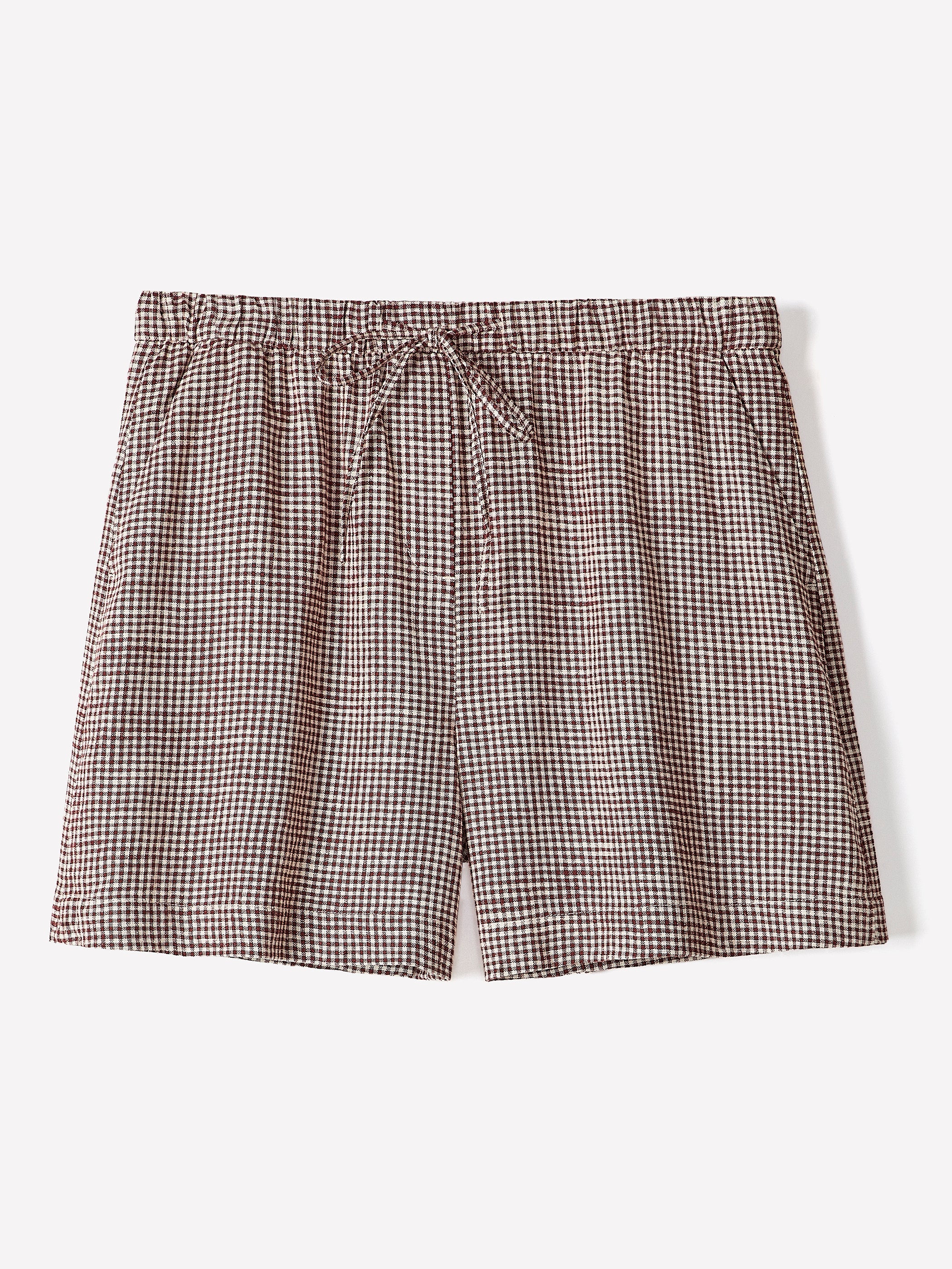 RW&CO Linen-Blend Mid-Rise Pull-On Short