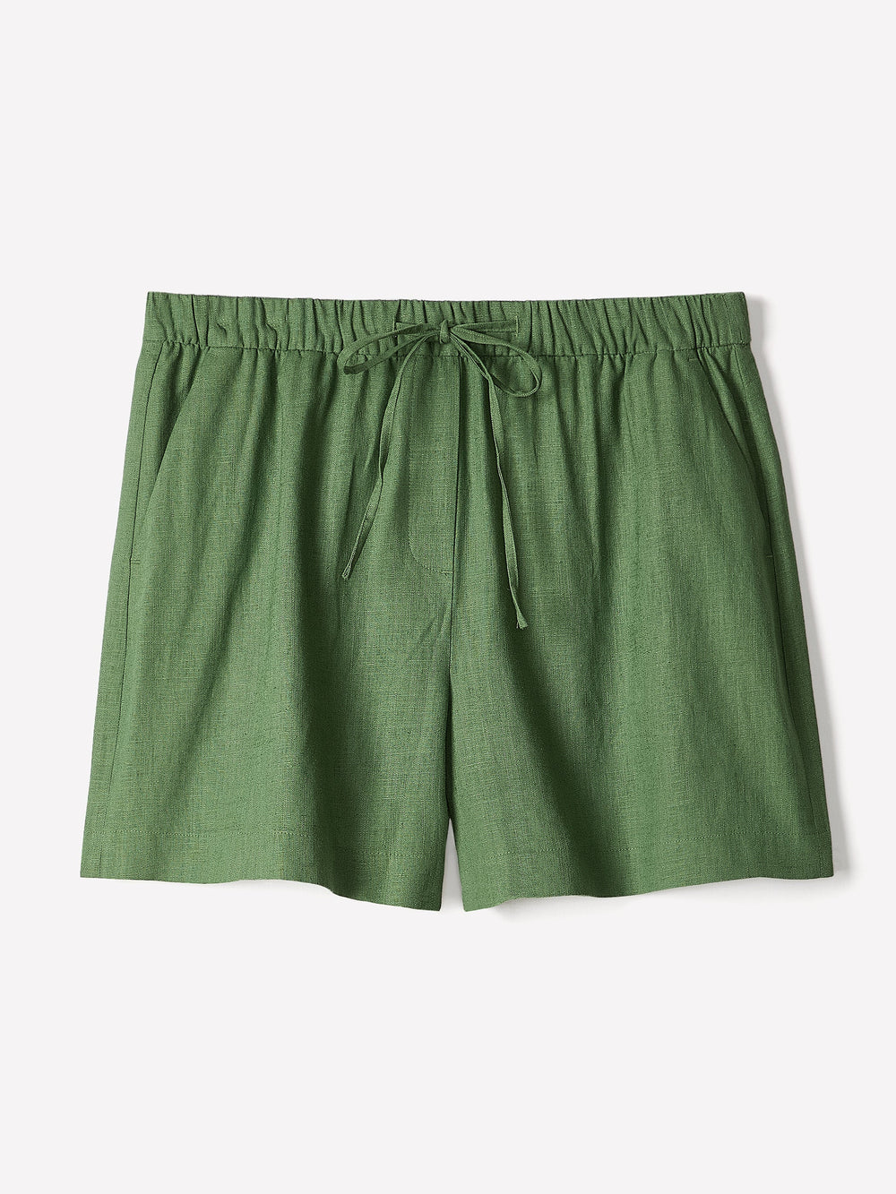 RW&CO Linen-Blend Mid-Rise Pull-On Short