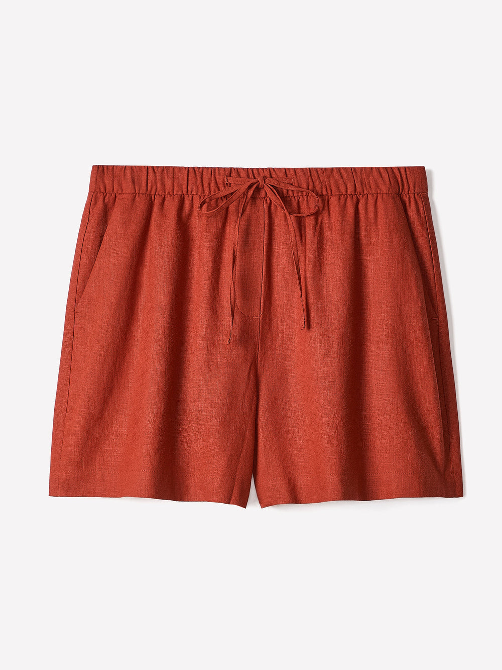 RW&CO Linen-Blend Mid-Rise Pull-On Short