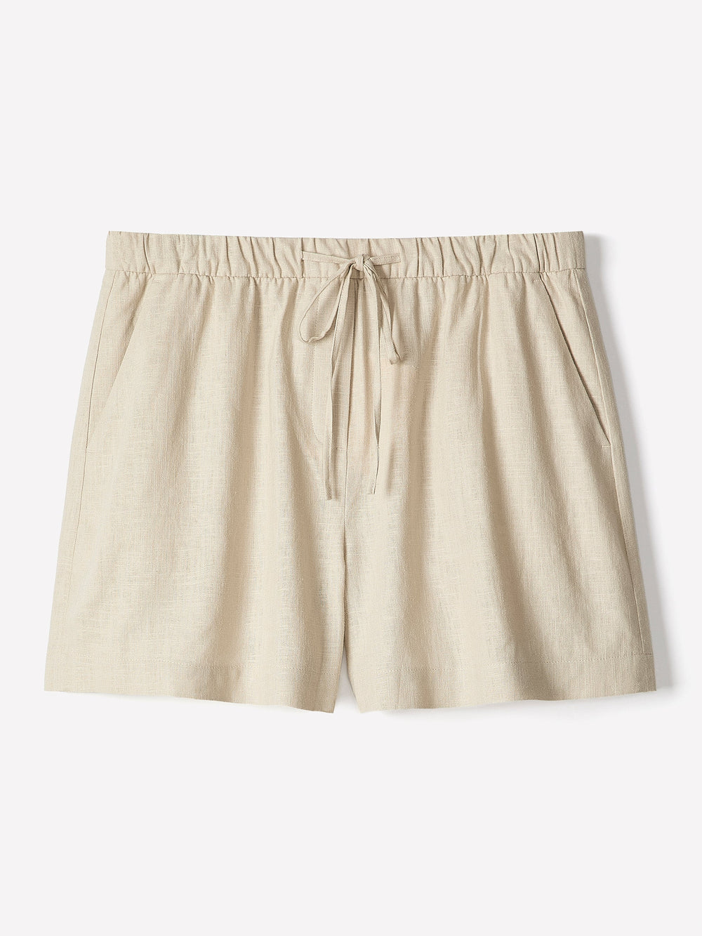 RW&CO Linen-Blend Mid-Rise Pull-On Short