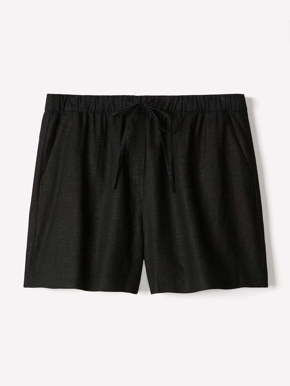 RW&CO Linen-Blend Mid-Rise Pull-On Short