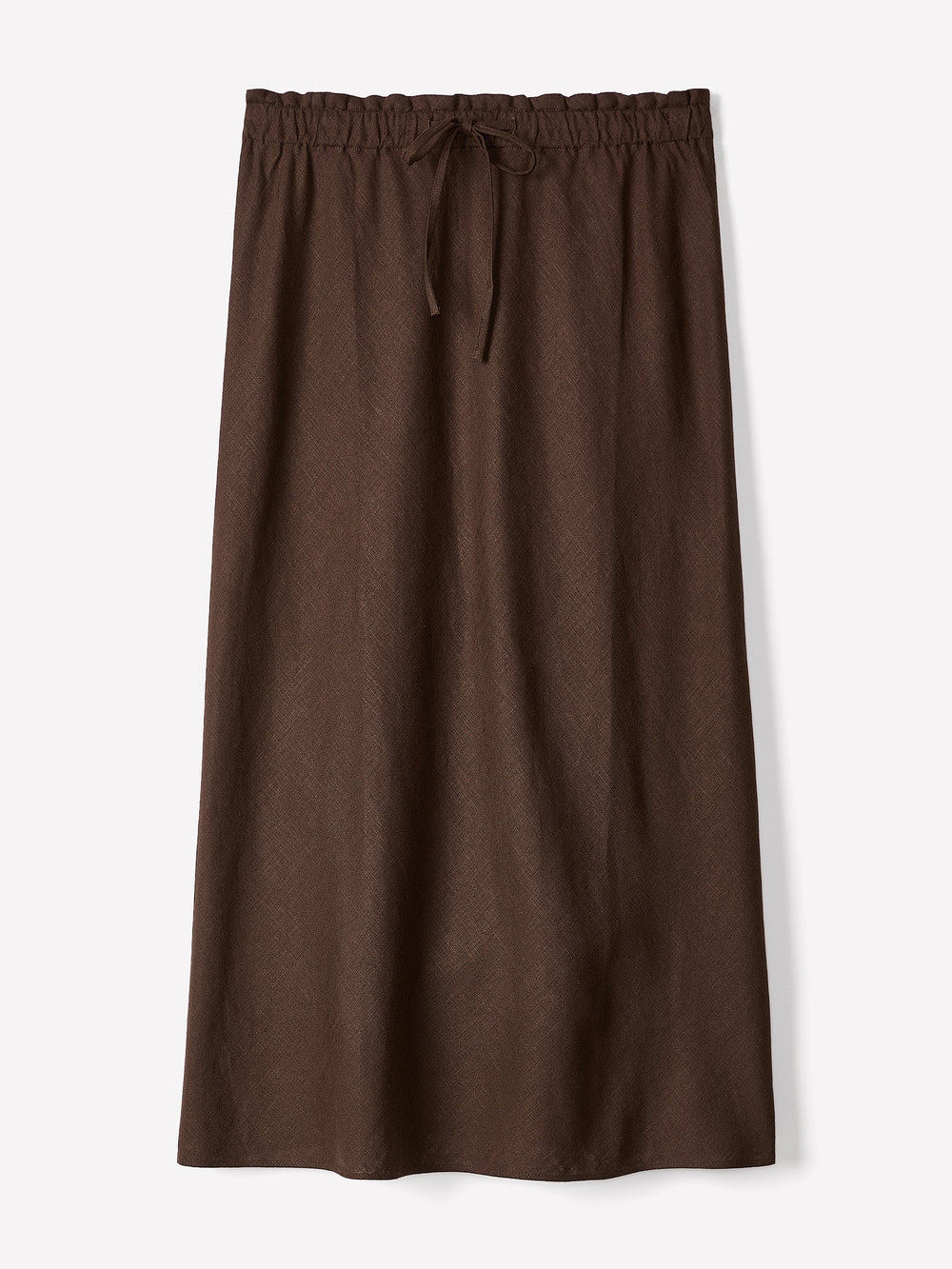 RW&CO Linen-Blend Straight Midi Skirt