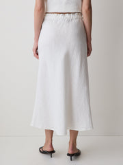 RW&CO Linen Straight Midi Skirt