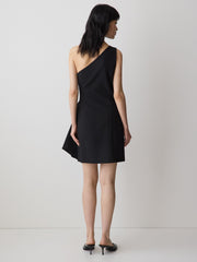 RW&CO One-Shoulder Draped Mini Cocktail Dress