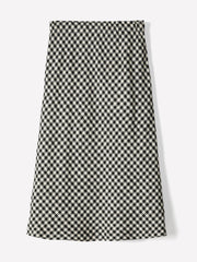 RW&CO Linen-Blend Straight Midi Skirt