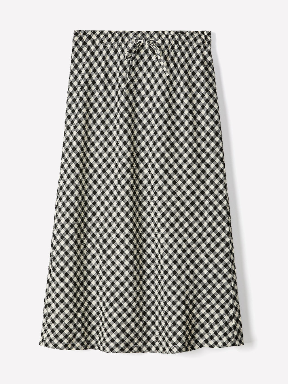 RW&CO Linen-Blend Straight Midi Skirt