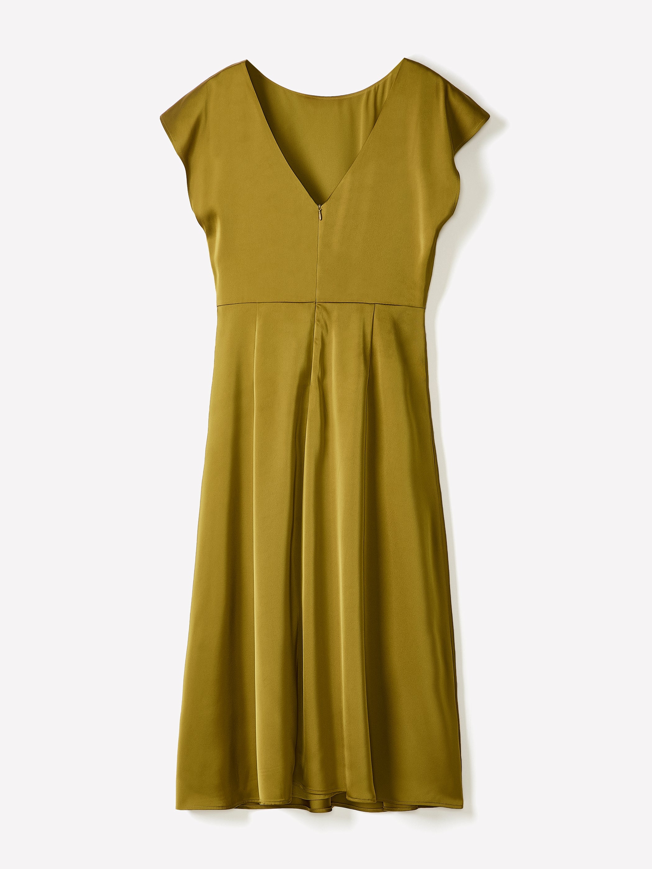 RW&CO Short-Sleeve Cocktail Midi Dress with Draped Detail