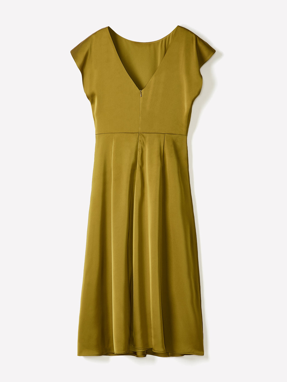 RW&CO Short-Sleeve Cocktail Midi Dress with Draped Detail