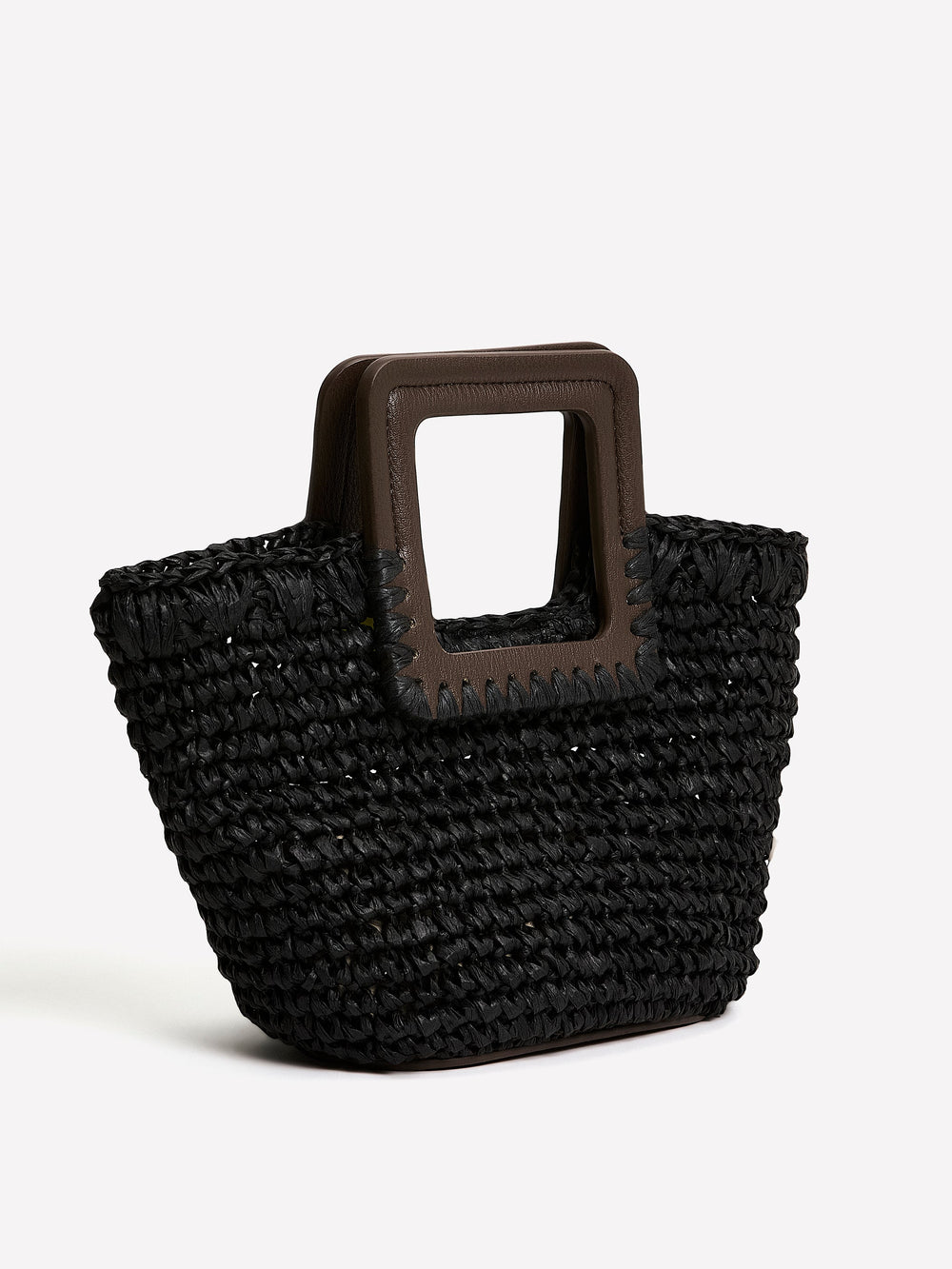 RW&CO Straw Handbag with Square Handle