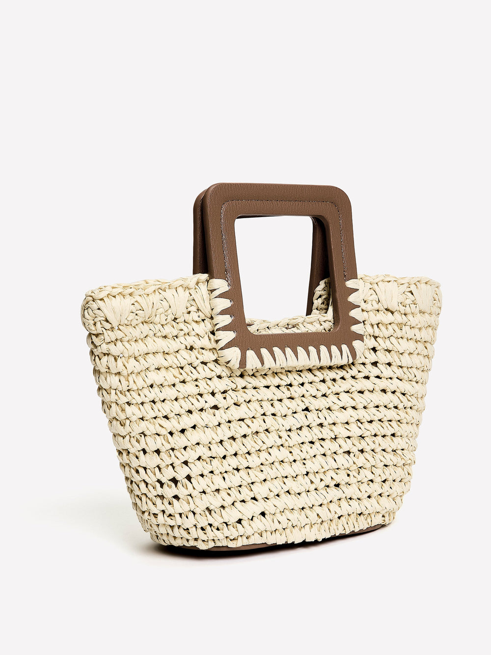RW&CO Straw Handbag with Square Handle