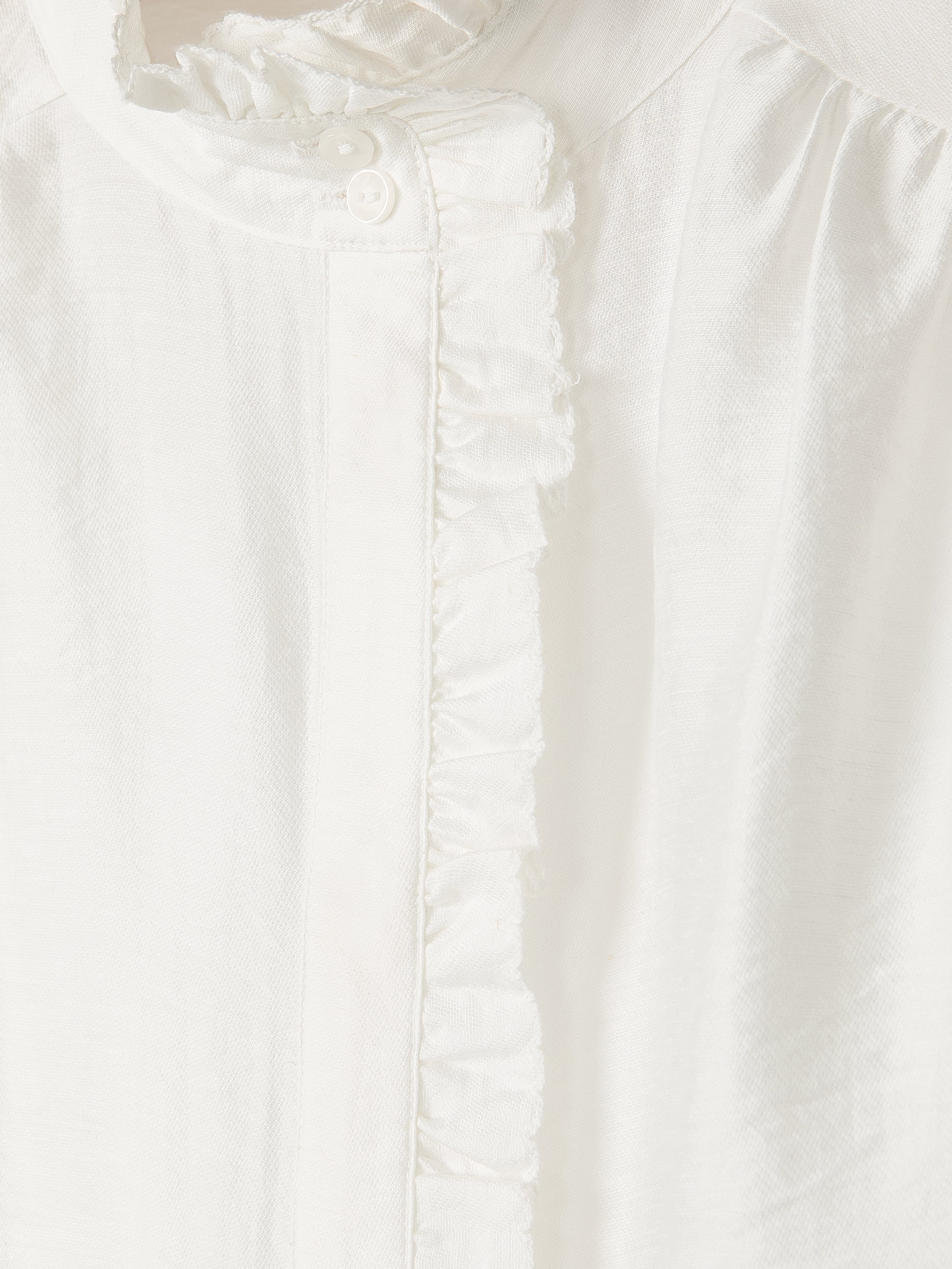 RW&CO Long-Sleeve Crew-Neck Blouse with Ruffles