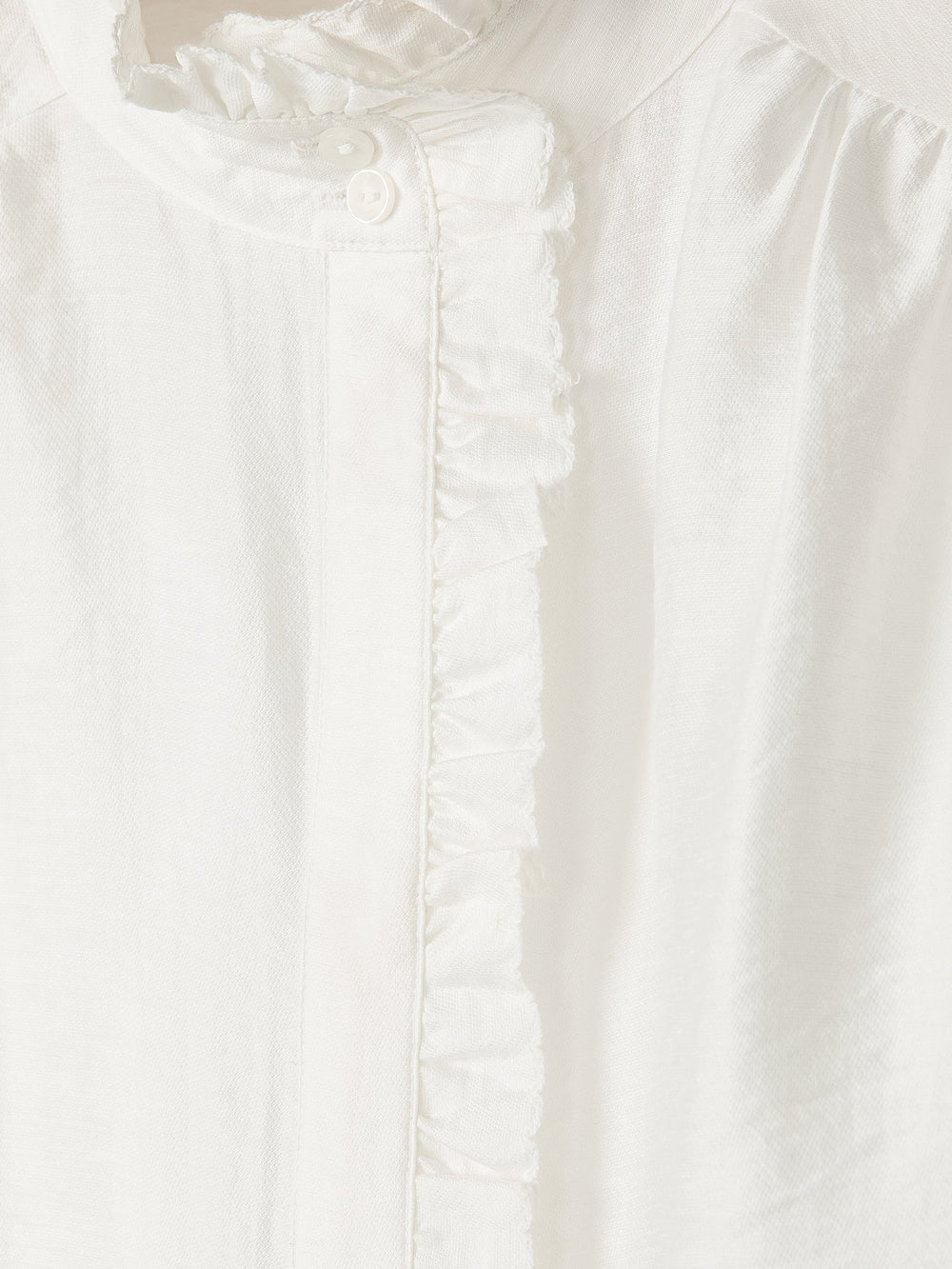 RW&CO Long-Sleeve Crew-Neck Blouse with Ruffles