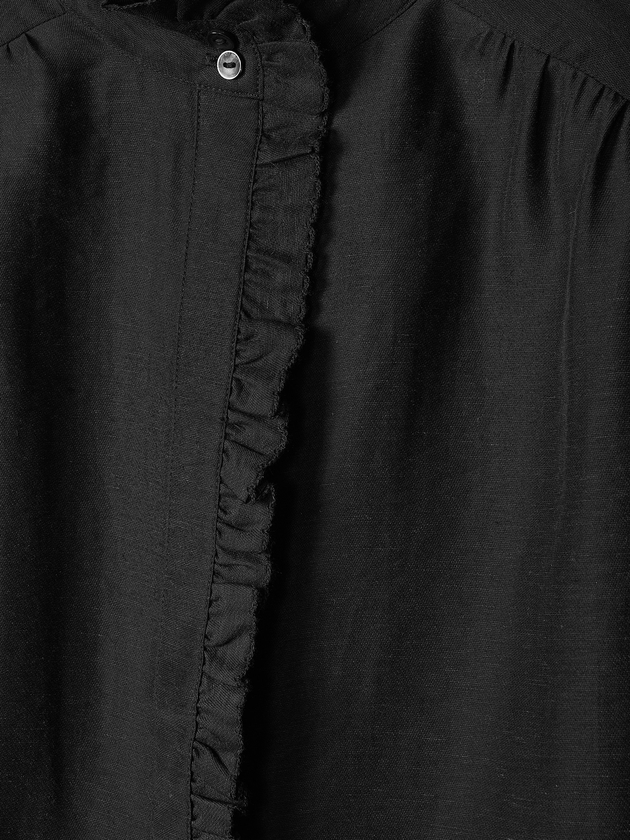 RW&CO Long-Sleeve Crew-Neck Blouse with Ruffles