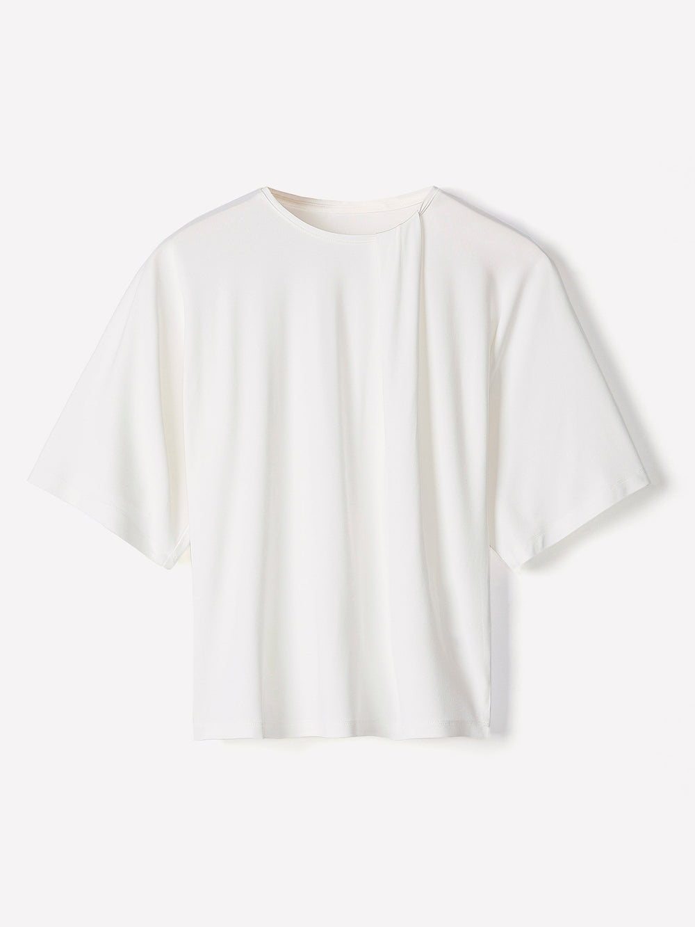 RW&CO Short-Sleeve Crew-Neck Top with Pleated Detail
