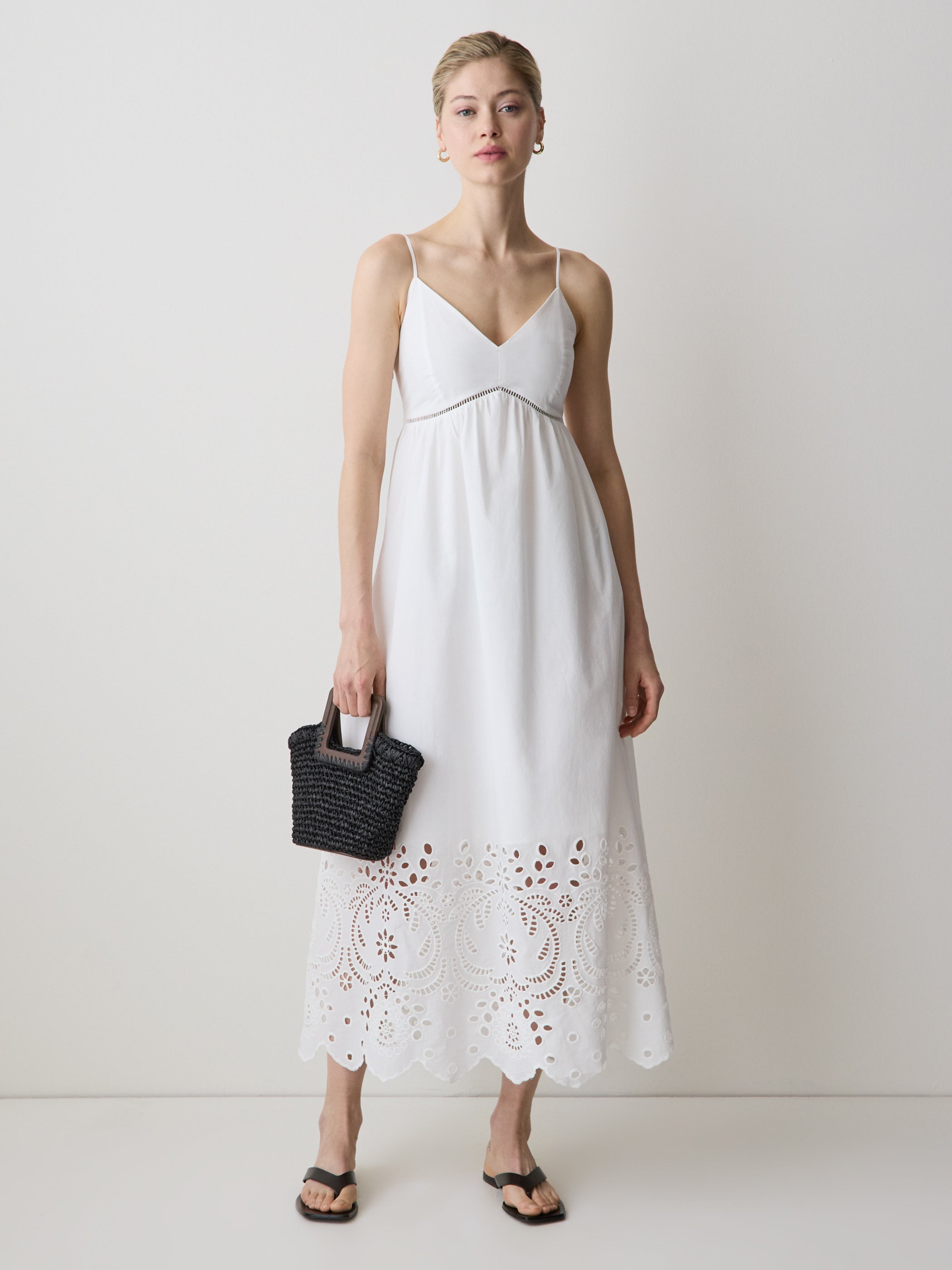RW&CO Sleeveless Sweetheart Maxi Dress with Eyelets
