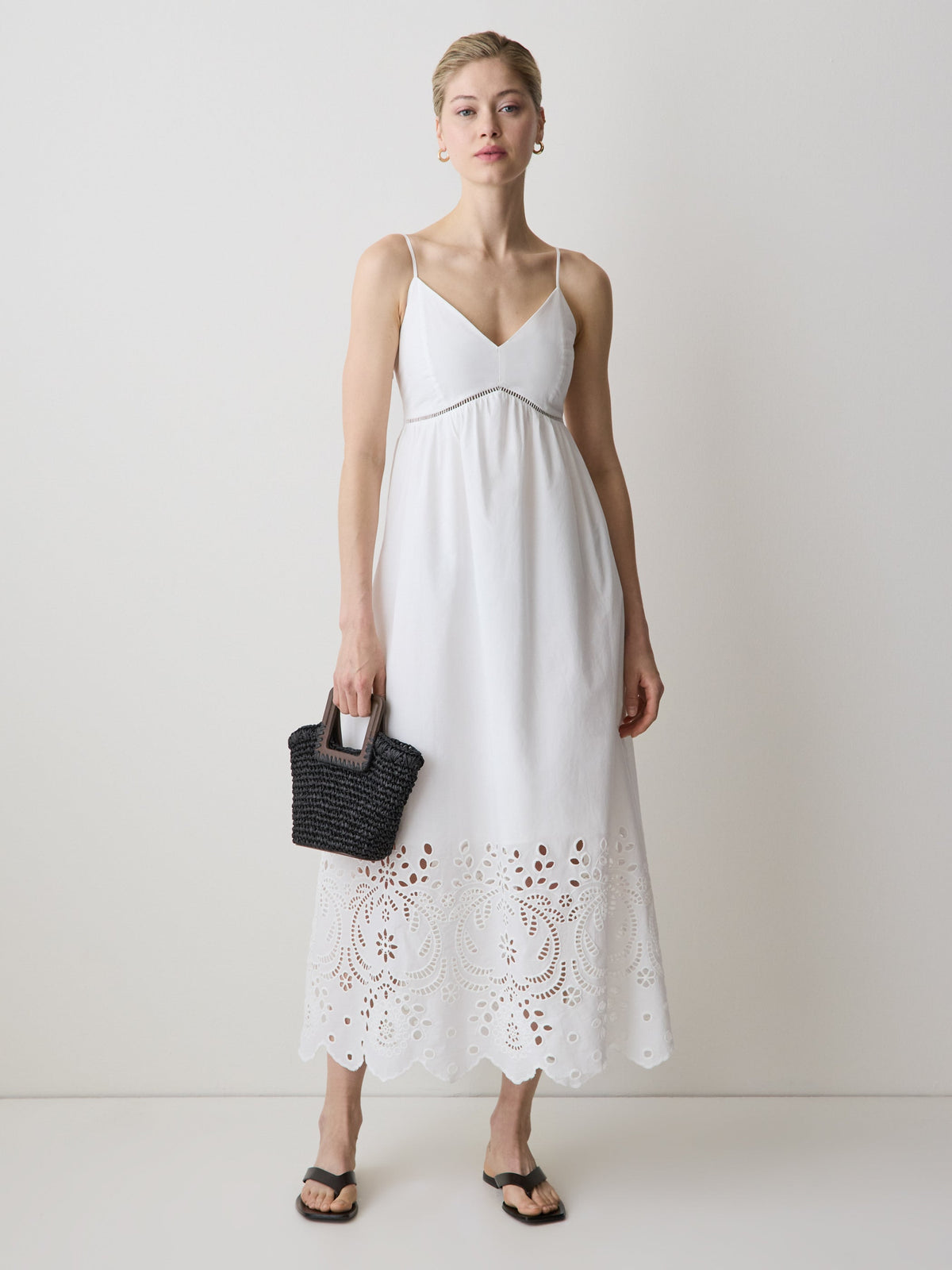 RW&CO Sleeveless Sweetheart Maxi Dress with Eyelets