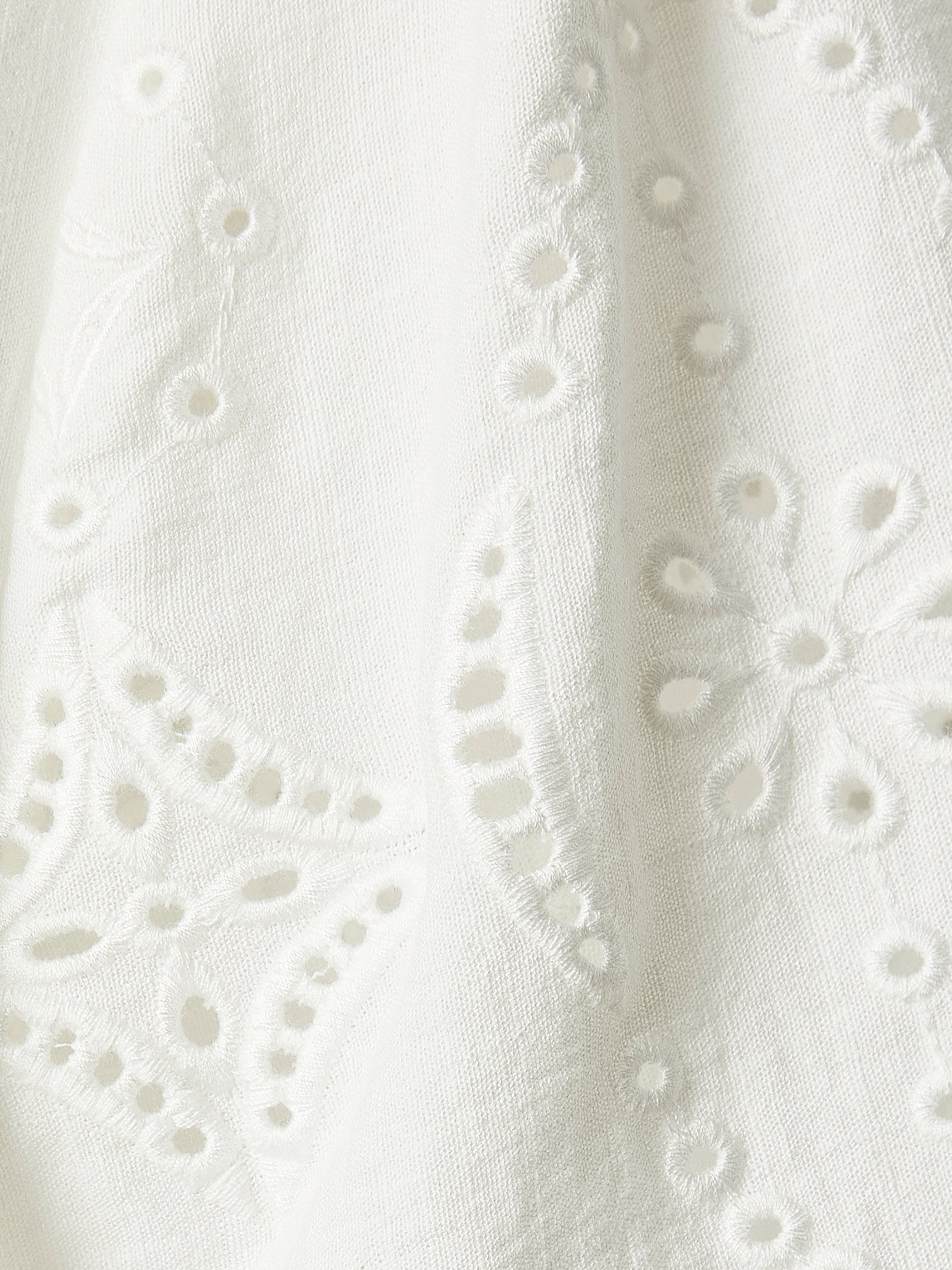 RW&CO Split-Neck Flare Mini Dress with Embroideries