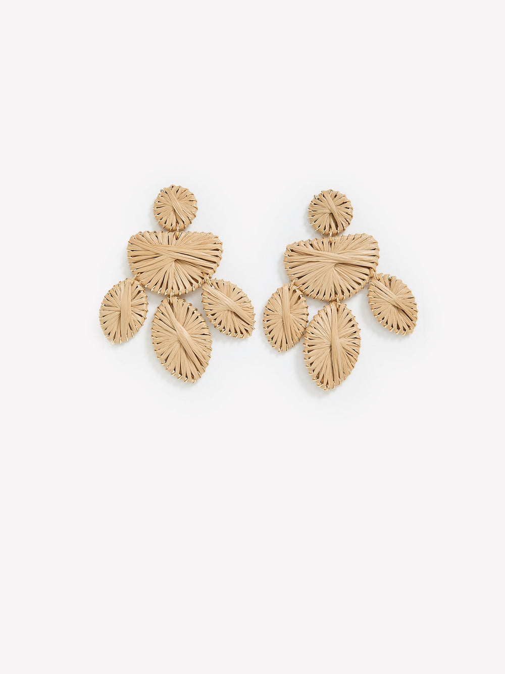RW&CO Earrings with Raffia Pendants
