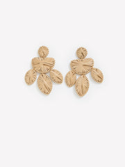 RW&CO Earrings with Raffia Pendants