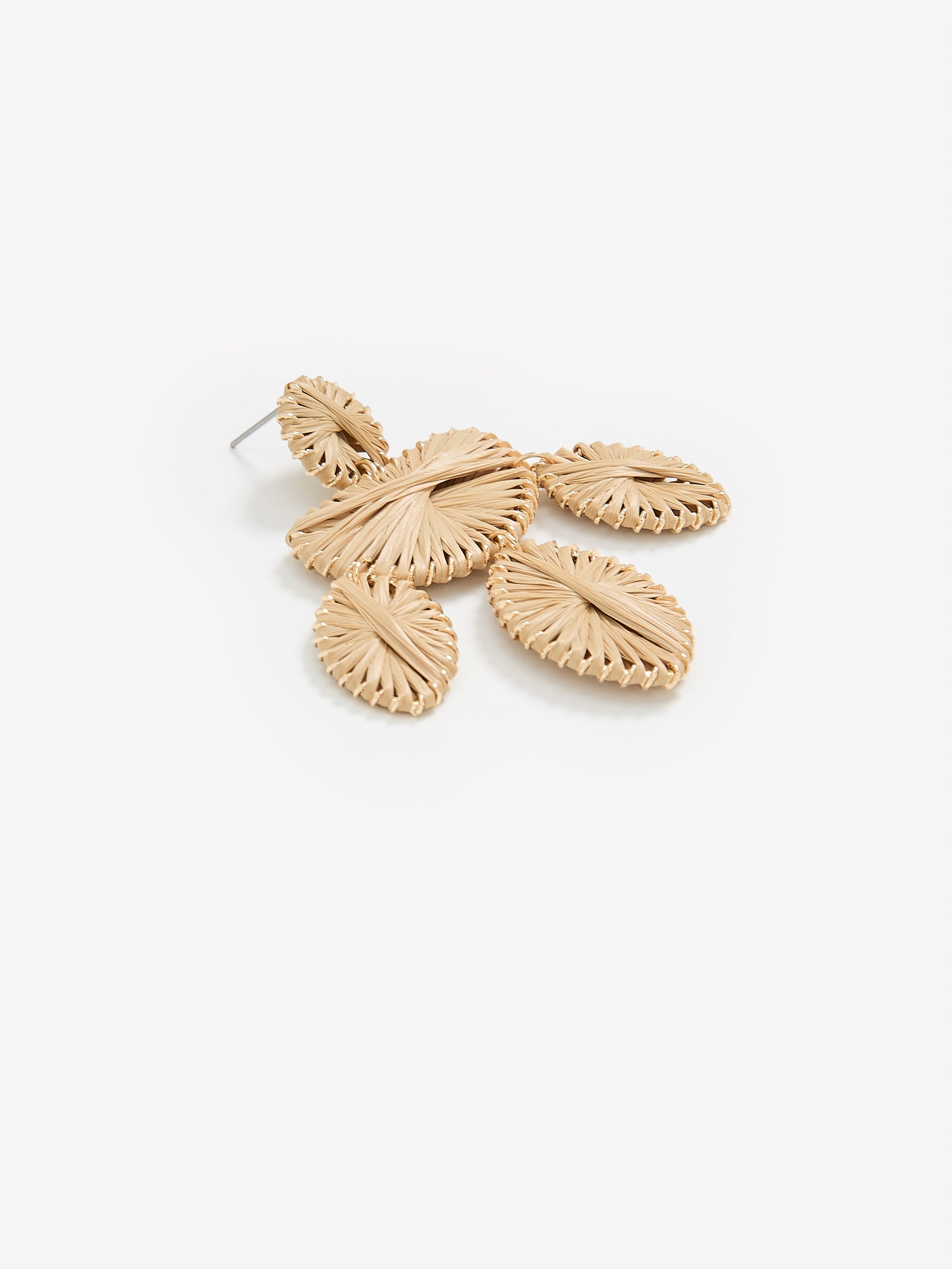 RW&CO Earrings with Raffia Pendants