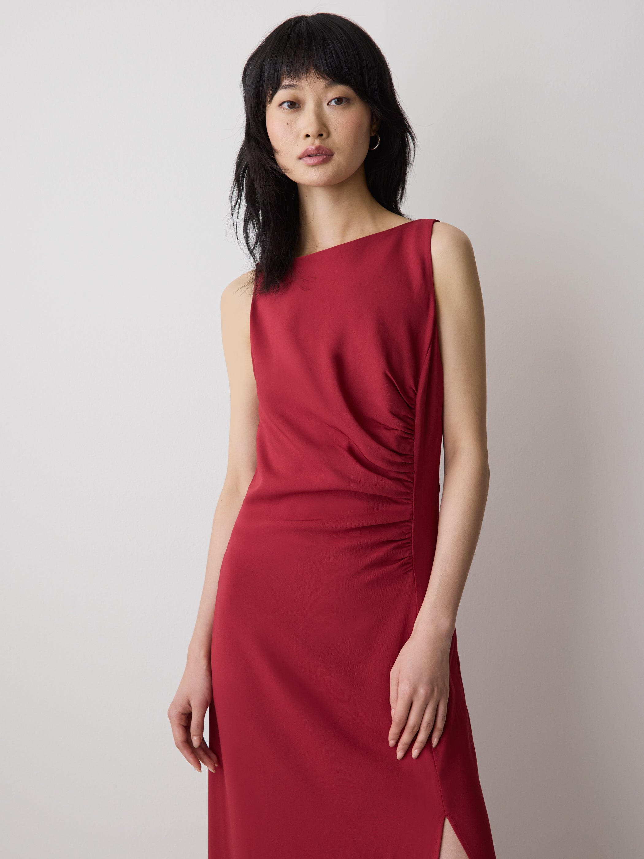 RW&CO Sleeveless Boat-Neck Maxi Cocktail Dress