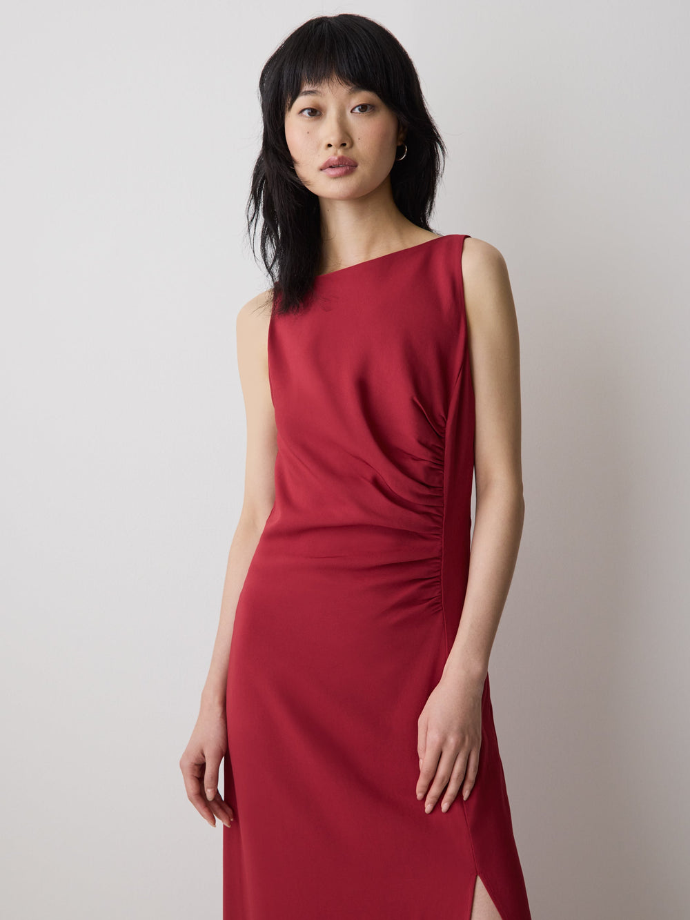 RW&CO Sleeveless Boat-Neck Maxi Cocktail Dress
